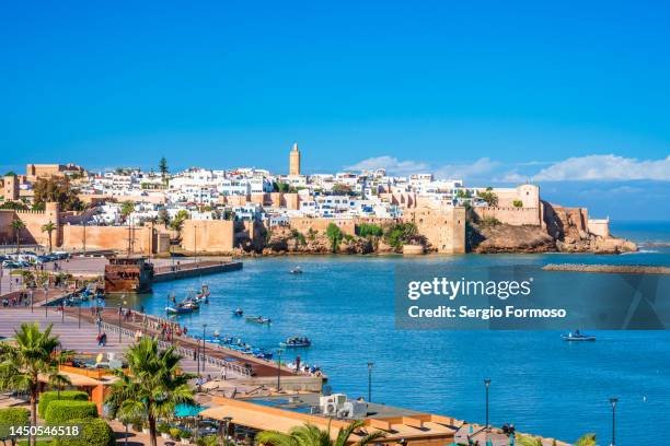 Kasbah del Udayas or Oudayas and Bouregreg River seen from the Medina district in Rabat, Morocco