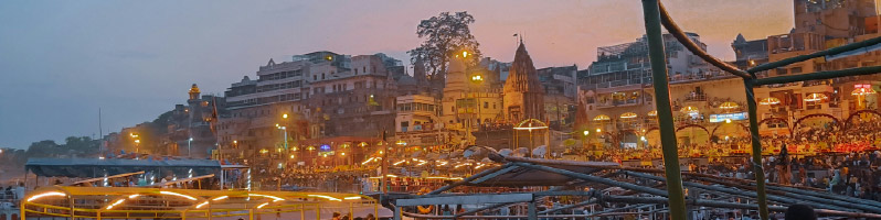 Uttar Pradesh Tour Packages Varanasi evening ghats Ganga river view